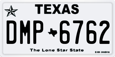 TX license plate DMP6762
