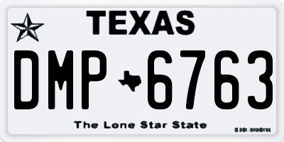 TX license plate DMP6763