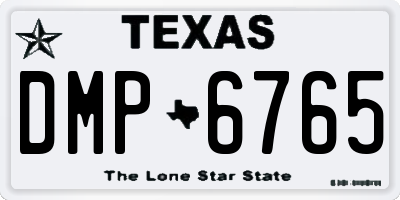 TX license plate DMP6765