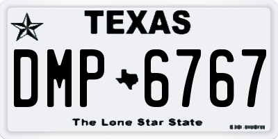 TX license plate DMP6767