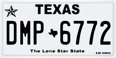 TX license plate DMP6772