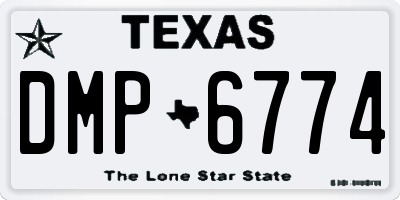 TX license plate DMP6774