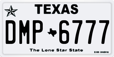 TX license plate DMP6777