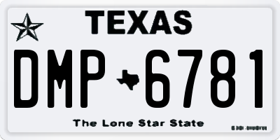 TX license plate DMP6781