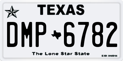 TX license plate DMP6782