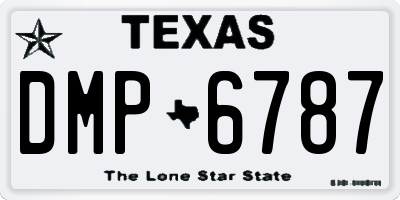 TX license plate DMP6787