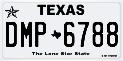 TX license plate DMP6788