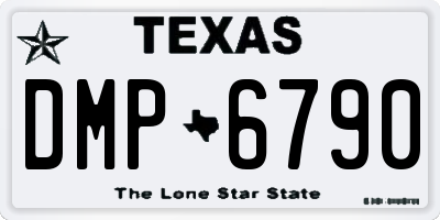 TX license plate DMP6790