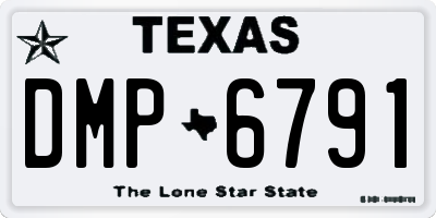 TX license plate DMP6791
