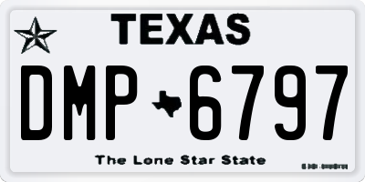 TX license plate DMP6797