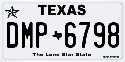 TX license plate DMP6798