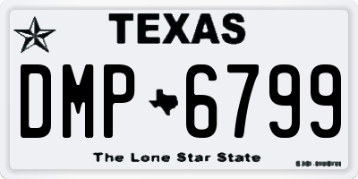 TX license plate DMP6799