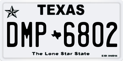 TX license plate DMP6802