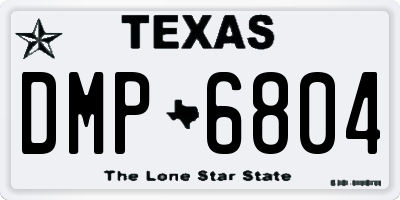 TX license plate DMP6804