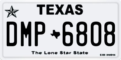 TX license plate DMP6808