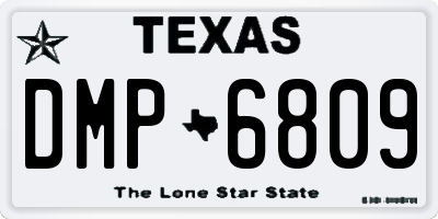 TX license plate DMP6809