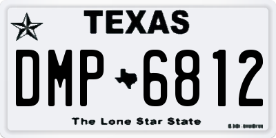 TX license plate DMP6812