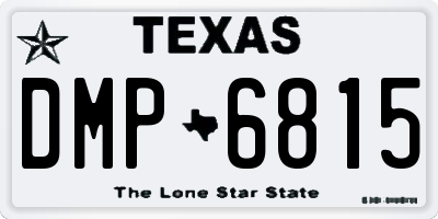 TX license plate DMP6815