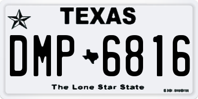 TX license plate DMP6816