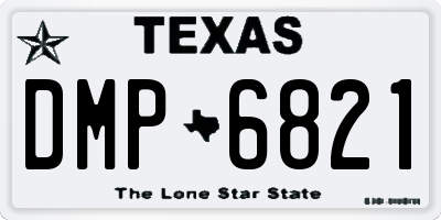 TX license plate DMP6821