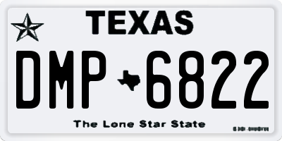 TX license plate DMP6822