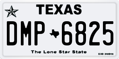 TX license plate DMP6825