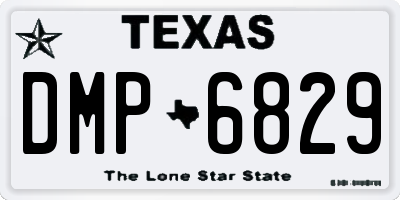 TX license plate DMP6829