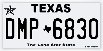 TX license plate DMP6830
