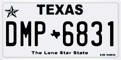 TX license plate DMP6831