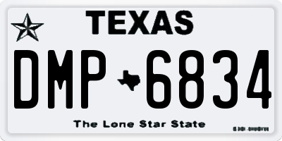 TX license plate DMP6834