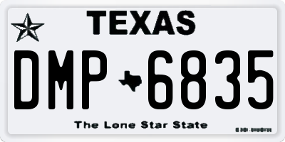 TX license plate DMP6835