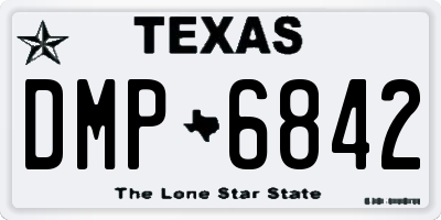TX license plate DMP6842