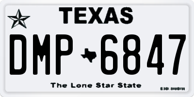 TX license plate DMP6847