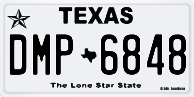 TX license plate DMP6848