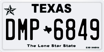 TX license plate DMP6849