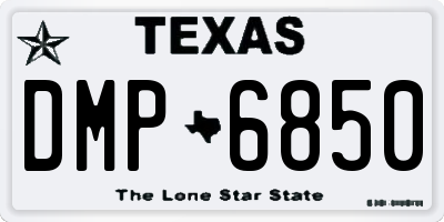 TX license plate DMP6850