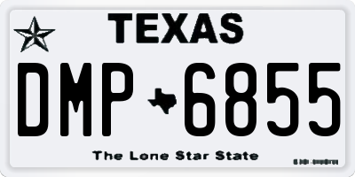 TX license plate DMP6855