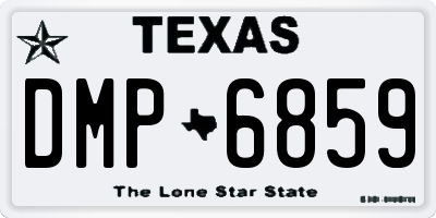 TX license plate DMP6859