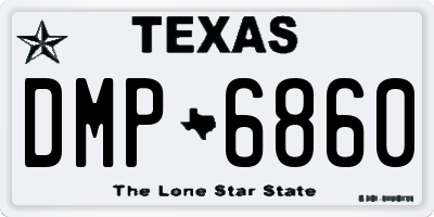 TX license plate DMP6860