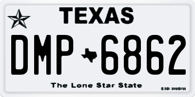 TX license plate DMP6862