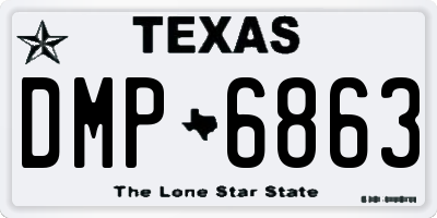 TX license plate DMP6863