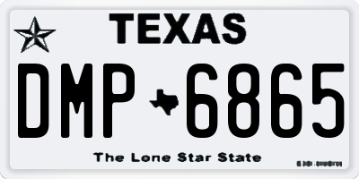 TX license plate DMP6865