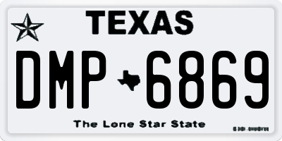 TX license plate DMP6869