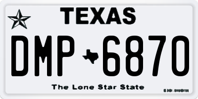 TX license plate DMP6870