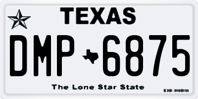 TX license plate DMP6875