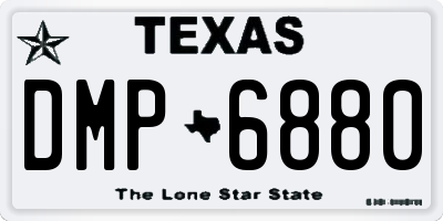 TX license plate DMP6880