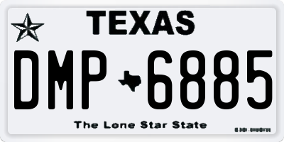 TX license plate DMP6885