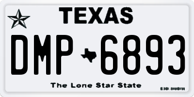 TX license plate DMP6893