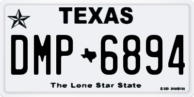 TX license plate DMP6894