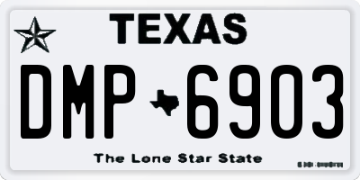 TX license plate DMP6903